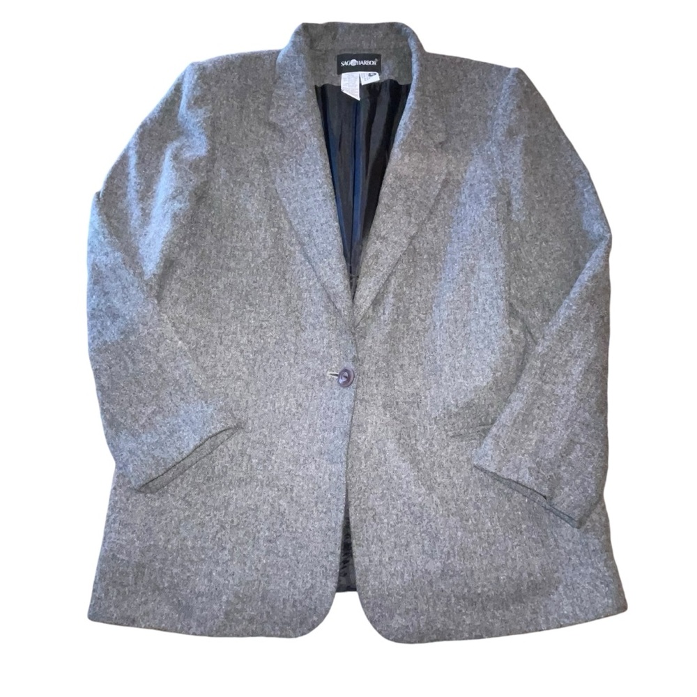 Sag Harbor Women’s 100% Wool Blazer Fall/Winter Academia Preppy Vintage Size 16